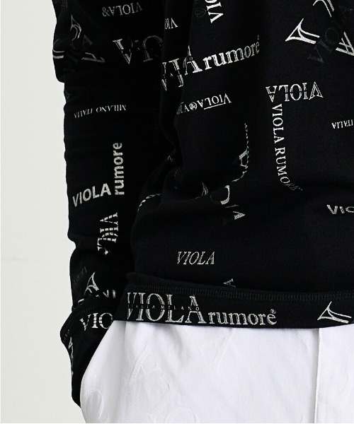 VIOLA(ヴィオラ)の「『VIOLA rumore/ヴィオラ ルモーレ』総柄プリント入りVネック長袖カットソー(Tシャツ/カットソー・メンズ・ホワイト/ブラック×シルバー/ブラック×ゴールド・XL/L/M)」の16枚目の写真