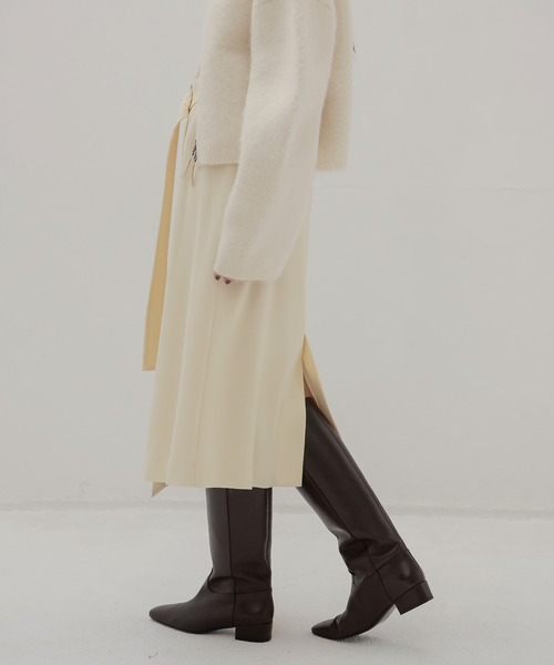 DRESSLAVE(ドレスレイブ)の「midi wrap skirt(ミディ丈ラップスカート)(スカート・レディース・ホワイト/ブラウン・36/38)」の4枚目の写真
