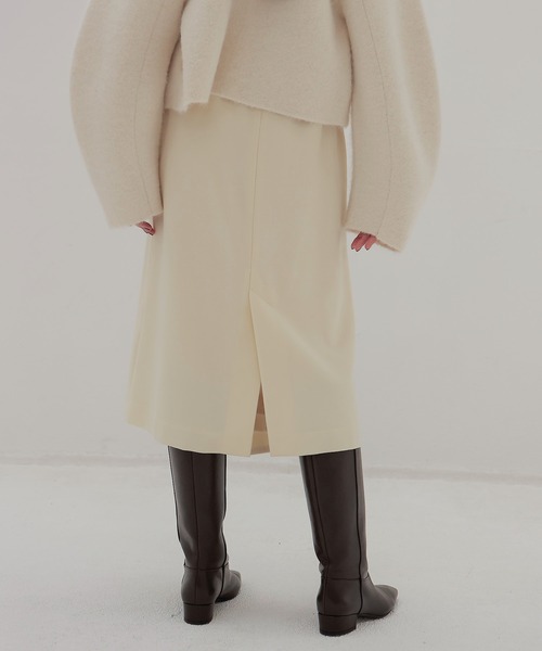 DRESSLAVE(ドレスレイブ)の「midi wrap skirt(ミディ丈ラップスカート)(スカート・レディース・ホワイト/ブラウン・36/38)」の6枚目の写真