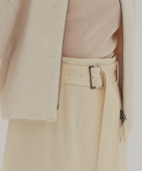 DRESSLAVE(ドレスレイブ)の「midi wrap skirt(ミディ丈ラップスカート)(スカート・レディース・ホワイト/ブラウン・36/38)」の12枚目の写真