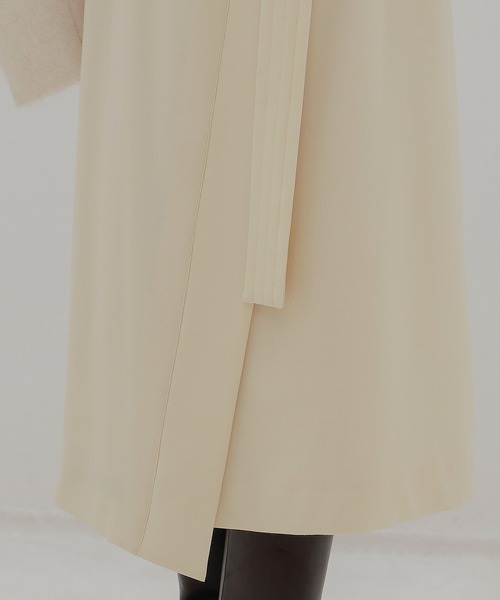 DRESSLAVE(ドレスレイブ)の「midi wrap skirt(ミディ丈ラップスカート)(スカート・レディース・ホワイト/ブラウン・36/38)」の11枚目の写真