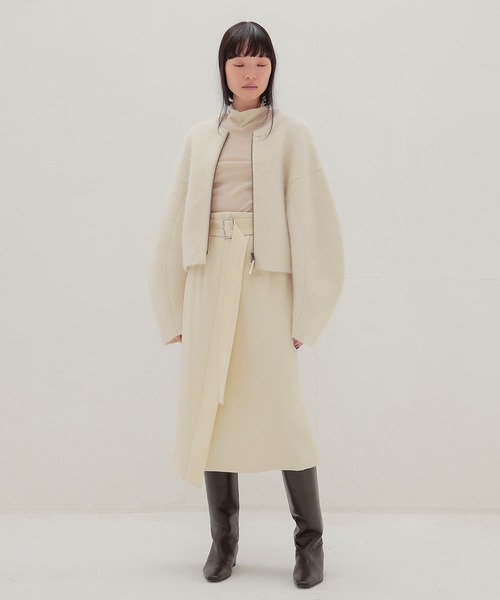DRESSLAVE(ドレスレイブ)の「midi wrap skirt(ミディ丈ラップスカート)(スカート・レディース・ホワイト/ブラウン・36/38)」の15枚目の写真