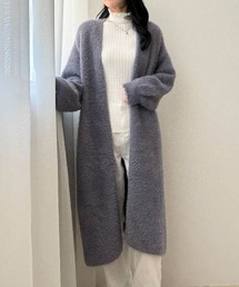 ふわふわロングシャギーニットカーディガン