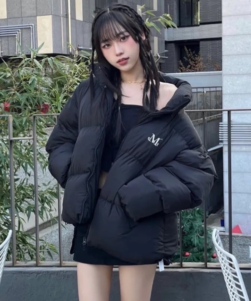 MUCENT Hep High Neck ダウンジャケット ブラック セール】【日本未発売/WEB限定】MUCENT(ムセント)/中綿 ジップアップ