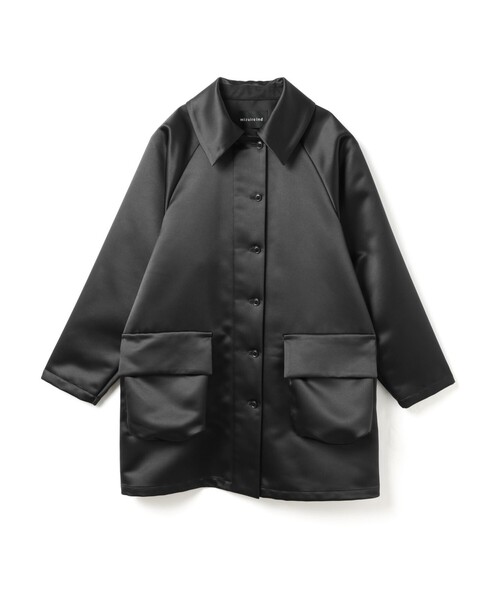 mizuiroind（ミズイロインド）の「mizuiro ind サテンドルマンコート（その他アウター・レディース・ネイビー/ブラック・FREE）」の3枚目の写真