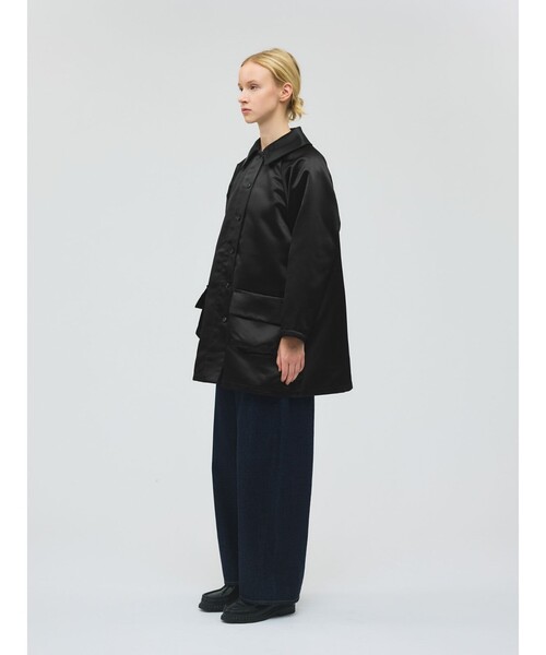 mizuiroind（ミズイロインド）の「mizuiro ind サテンドルマンコート（その他アウター・レディース・ネイビー/ブラック・FREE）」の11枚目の写真