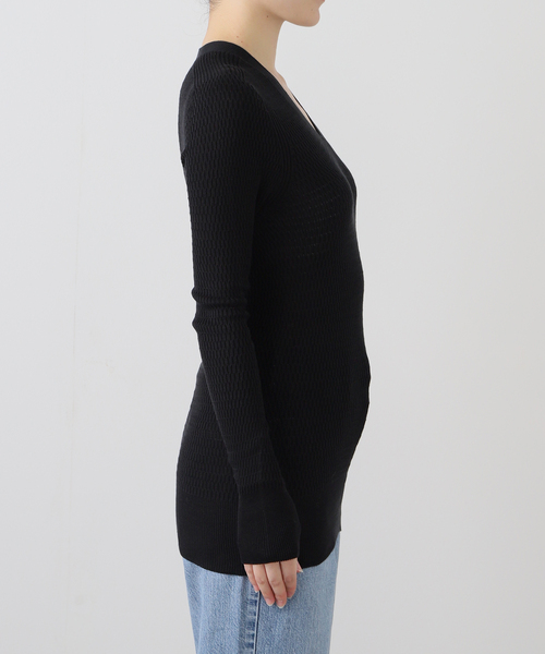 IENA（イエナ）の「UNION LAUNCH/ユニオンランチ VN knit ニット 1021SP（ニット/セーター・レディース・ブラック/アイボリー・FREE）」の12枚目の写真