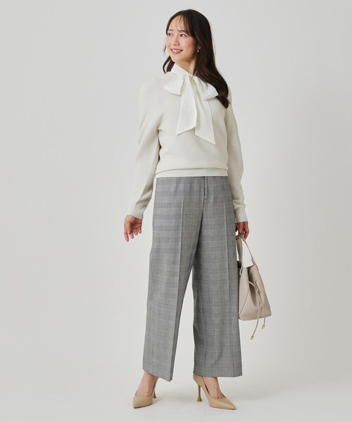 COUP DE CHANCE(クードシャンス)の「【手洗い可】ストレートワイドパンツ(その他パンツ・レディース・ブラック系1/ダークブラウン系1/ブラック/ナチュラル/オフホワイト・42/40/38/36/34)」の22枚目の写真