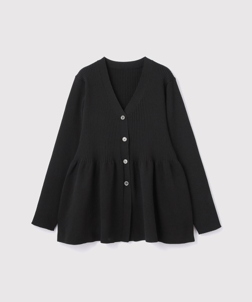 VICKY（ビッキー）の「ライトウェイトペプラムニットカーディガン≪手洗い可能≫（カーディガン/ボレロ・レディース・ブラック/レッド・M）」の14枚目の写真