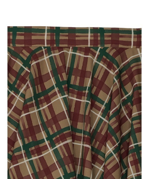 Ameri(アメリ)の「HANDWRITING CHECK TIERED SKIRT(スカート・レディース・ベージュ/ネイビー・SMALL/MEDIUM)」の12枚目の写真