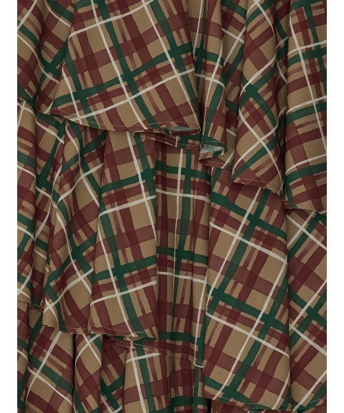 Ameri(アメリ)の「HANDWRITING CHECK TIERED SKIRT(スカート・レディース・ベージュ/ネイビー・SMALL/MEDIUM)」の13枚目の写真