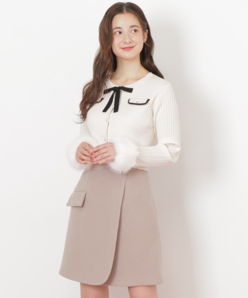 JILL by JILL STUART(ジルバイジルスチュアート)の「◇ラップミニスカート(スカート・レディース・ブルー/ベージュ/ホワイト/ピンク・SMALL/MEDIUM)」の2枚目の写真