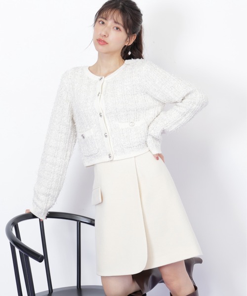 JILL by JILL STUART(ジルバイジルスチュアート)の「◇ラップミニスカート(スカート・レディース・ブルー/ベージュ/ホワイト/ピンク・SMALL/MEDIUM)」の1枚目の写真