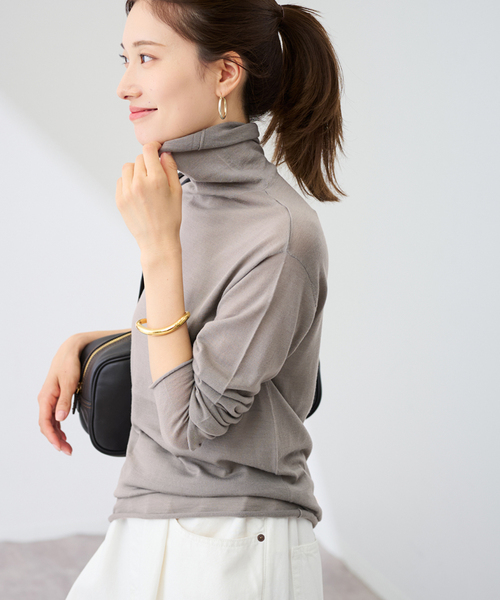 FRAMeWORK（フレームワーク）の「18ゲージタートルネック（ニット/セーター・レディース・ブラック/グレー系その他/ベージュ/ネイビー・FREE）」の4枚目の写真