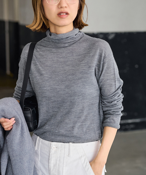 FRAMeWORK（フレームワーク）の「18ゲージタートルネック（ニット/セーター・レディース・ブラック/グレー系その他/ベージュ/ネイビー・FREE）」の3枚目の写真