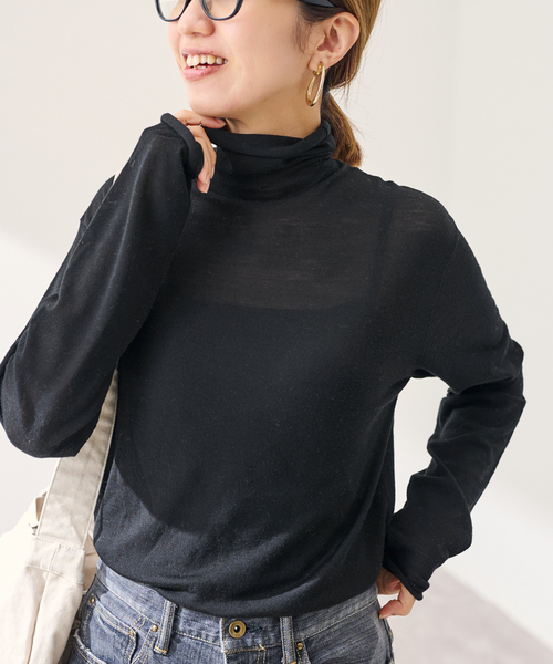 FRAMeWORK（フレームワーク）の「18ゲージタートルネック（ニット/セーター・レディース・ブラック/グレー系その他/ベージュ/ネイビー・FREE）」の2枚目の写真