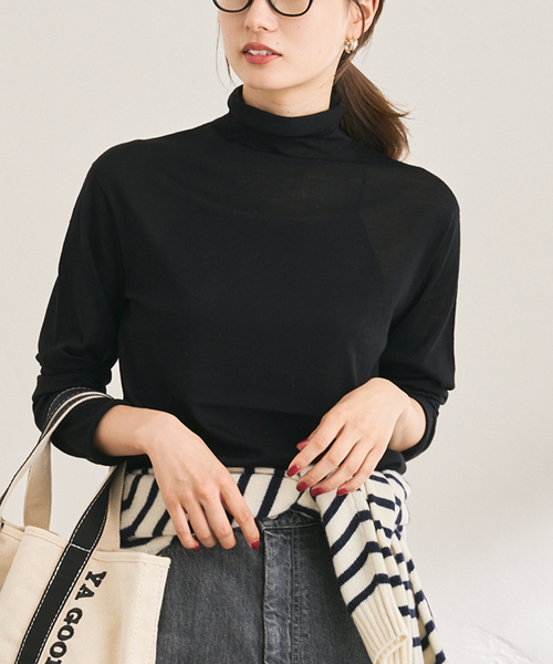 FRAMeWORK（フレームワーク）の「18ゲージタートルネック（ニット/セーター・レディース・ブラック/グレー系その他/ベージュ/ネイビー・FREE）」の21枚目の写真