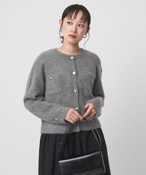 ヘアリー ニット ジャケットライク カーデイガン（カーディガン/ボレロ