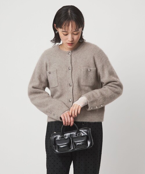 セール】ヘアリー ニット ジャケットライク カーデイガン