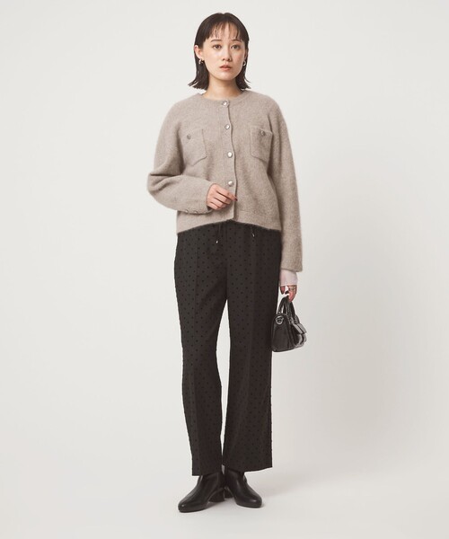 green label relaxing ヘアリーニットジャケットカーディガン green label relaxing（グリーンレーベルリラクシング） カーディガン