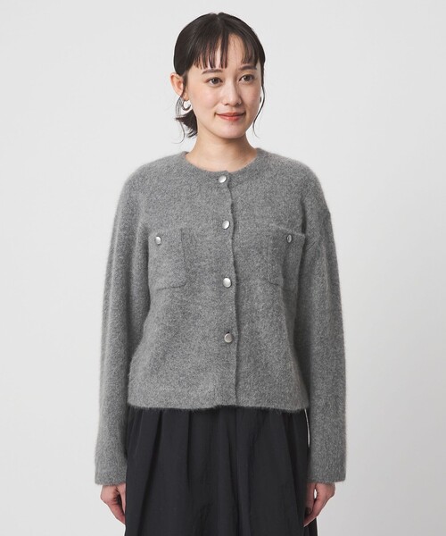 セール】ヘアリー ニット ジャケットライク カーデイガン