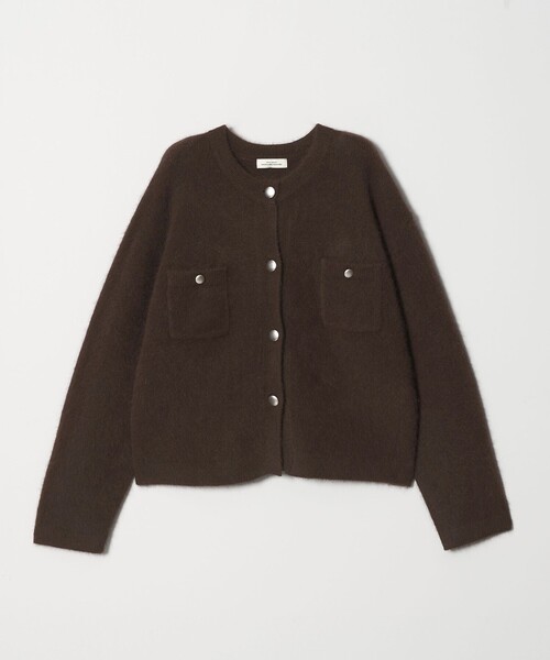 セール】ヘアリー ニット ジャケットライク カーデイガン