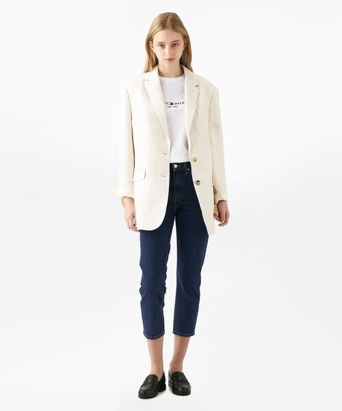 TOMMY HILFIGER(トミーヒルフィガー)の「ヴィスコースリネンリラックスブレザー(その他アウター・レディース・ホワイト系その他・32inch/34inch)」の3枚目の写真
