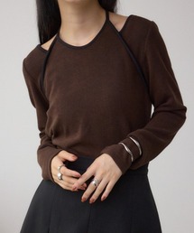 ホルターレイヤードトップス