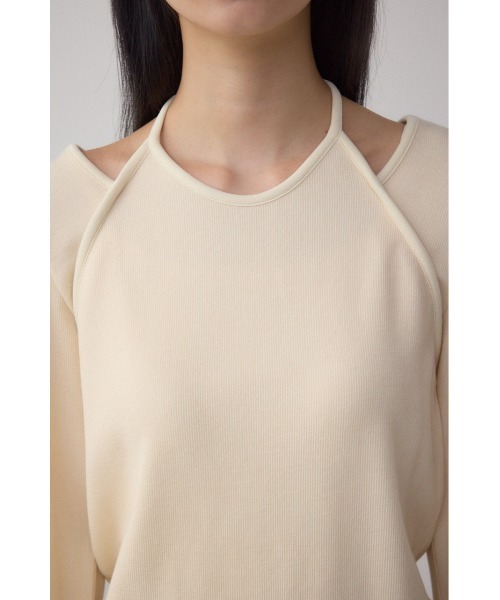 AZUL by moussy（アズールバイマウジー）の「ホルターレイヤードトップス（Tシャツ/カットソー・レディース・アイボリー/ブラック/ブラウン・FREE）」の11枚目の写真
