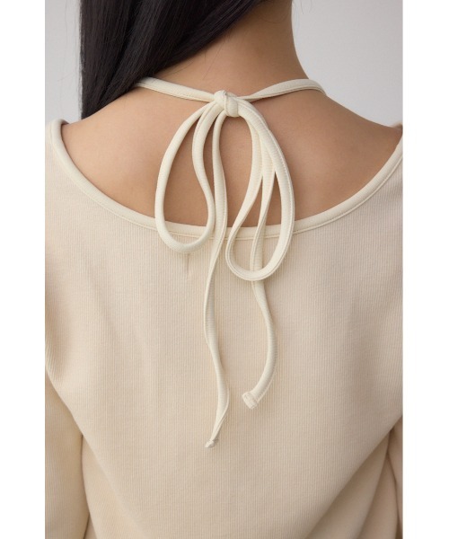 AZUL by moussy（アズールバイマウジー）の「ホルターレイヤードトップス（Tシャツ/カットソー・レディース・アイボリー/ブラック/ブラウン・FREE）」の12枚目の写真