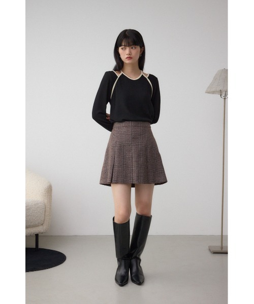 AZUL by moussy（アズールバイマウジー）の「ホルターレイヤードトップス（Tシャツ/カットソー・レディース・アイボリー/ブラック/ブラウン・FREE）」の19枚目の写真