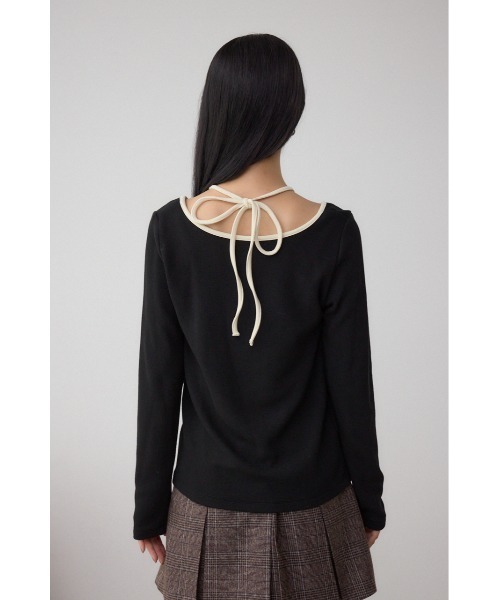 AZUL by moussy（アズールバイマウジー）の「ホルターレイヤードトップス（Tシャツ/カットソー・レディース・アイボリー/ブラック/ブラウン・FREE）」の22枚目の写真