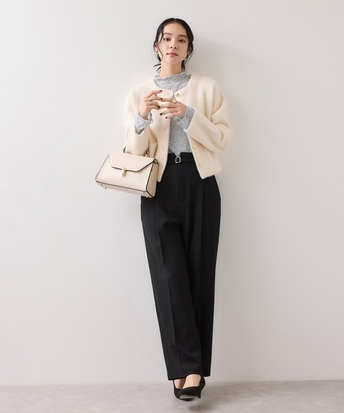 VIS（ビス）の「レースプチハイネックインナープルオーバー（Tシャツ/カットソー・レディース・オフホワイト/ブラック/サックスブルー・FREE）」の17枚目の写真