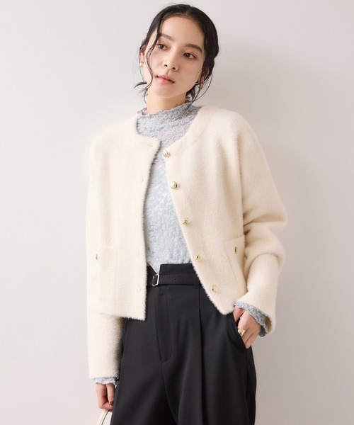 VIS（ビス）の「レースプチハイネックインナープルオーバー（Tシャツ/カットソー・レディース・オフホワイト/ブラック/サックスブルー・FREE）」の20枚目の写真