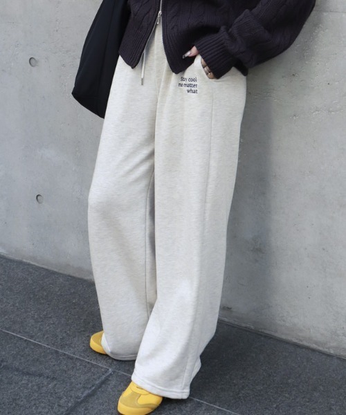 Pierrot（ピエロ）の「刺繍スウェットパンツ（スウェットパンツ・レディース・オートミール/チャコール/ネイビー・TM/L/M/PM）」の10枚目の写真