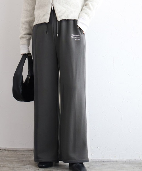 Pierrot（ピエロ）の「刺繍スウェットパンツ（スウェットパンツ・レディース・オートミール/チャコール/ネイビー・TM/L/M/PM）」の15枚目の写真