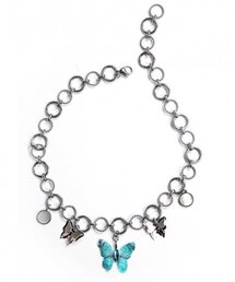 5Pブルーバタフライネックレス