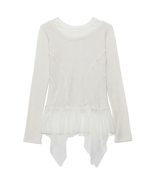 Layered Lace Frill Long Sleeve (FL-137_Cream)