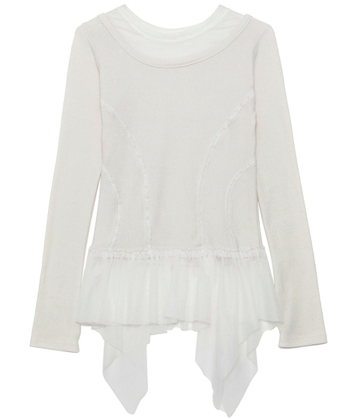 FLAREUP(フレアアップ)の「Layered Lace Frill Long Sleeve (FL-137_Cream)(Tシャツ/カットソー・レディース・Cream・OS)」の12枚目の写真
