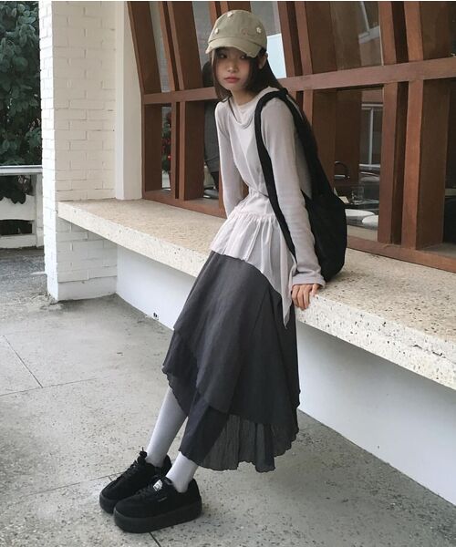 FLAREUP(フレアアップ)の「Layered Lace Frill Long Sleeve (FL-137_Cream)(Tシャツ/カットソー・レディース・Cream・OS)」の13枚目の写真