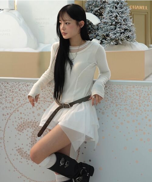 FLAREUP(フレアアップ)の「Layered Lace Frill Long Sleeve (FL-137_Cream)(Tシャツ/カットソー・レディース・Cream・OS)」の19枚目の写真