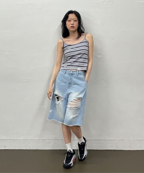 ムネジー 7 vt pants (blue)（デニムパンツ）｜Midnight Move（ミッドナイト