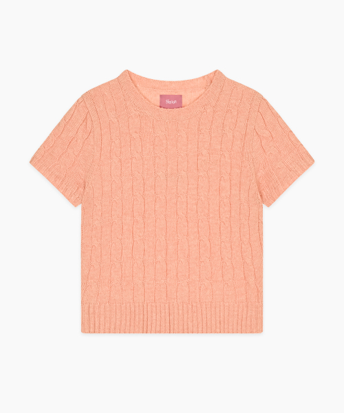 SINOON（シヌーン）の「Sinoon Logo Twisted Knit (Apricot)（ニット/セーター・レディース・ピンク系その他・FREE）」の4枚目の写真