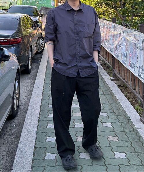 MUSINSA STANDARD（ムシンサスタンダード）の「[クールタンダード] リアルワイドヒドゥンバンディングスラックス [ブラック]（スラックス・メンズ・その他・26/27/28/29/30/31/32/34/36/33/38/40/42）」の11枚目の写真