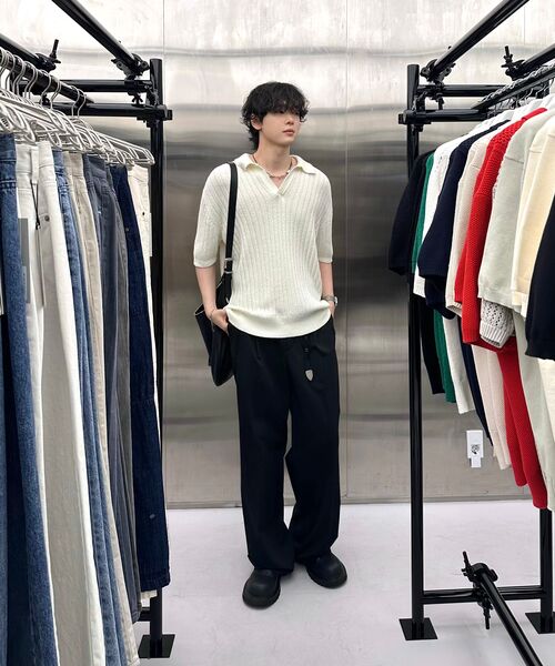 MUSINSA STANDARD（ムシンサスタンダード）の「[クールタンダード] リアルワイドヒドゥンバンディングスラックス [ブラック]（スラックス・メンズ・その他・26/27/28/29/30/31/32/34/36/33/38/40/42）」の18枚目の写真