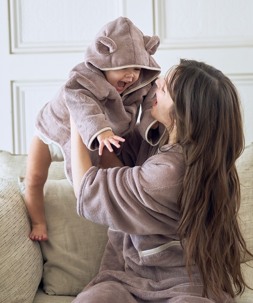 Rosemadame（ローズマダム）の「【親子コーデ】ふんわりバスローブ３点セット　出産祝い　マタニティ・産後（授乳ケープ/授乳クッション・レディース・ピンク/モカ/グレー/アイボリー・FREE）」の3枚目の写真