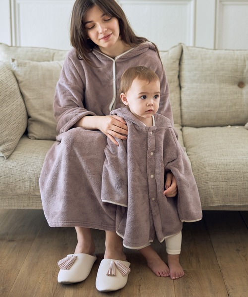 Rosemadame（ローズマダム）の「【親子コーデ】ふんわりバスローブ３点セット　出産祝い　マタニティ・産後（授乳ケープ/授乳クッション・レディース・ピンク/モカ/グレー/アイボリー・FREE）」の14枚目の写真