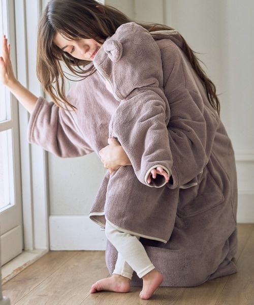 Rosemadame（ローズマダム）の「【親子コーデ】ふんわりバスローブ３点セット　出産祝い　マタニティ・産後（授乳ケープ/授乳クッション・レディース・ピンク/モカ/グレー/アイボリー・FREE）」の16枚目の写真
