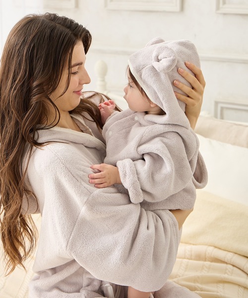 Rosemadame（ローズマダム）の「【親子コーデ】ふんわりバスローブ３点セット　出産祝い　マタニティ・産後（授乳ケープ/授乳クッション・レディース・ピンク/モカ/グレー/アイボリー・FREE）」の10枚目の写真