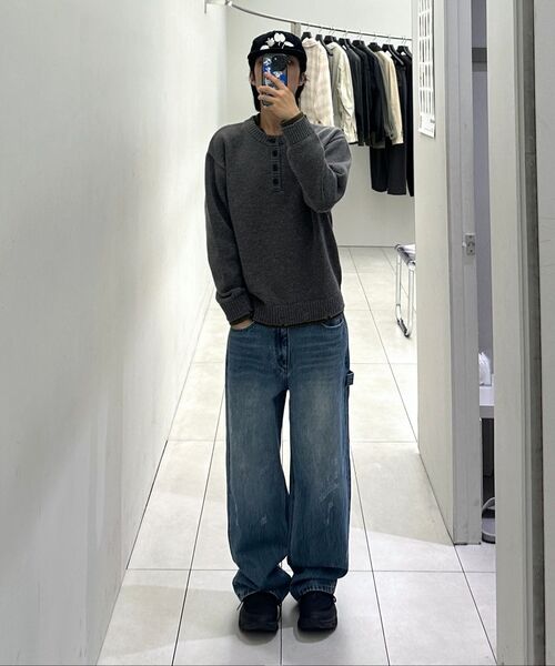 INSILENCE(インサイロンス)の「ダブルレイヤードヘンリーネックニット ブラック(ニット/セーター・レディース・その他・LARGE/SMALL/MEDIUM)」の2枚目の写真